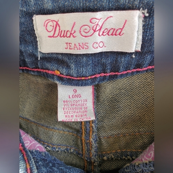 Duck Head Jeans Co. Medium Wash Low-rise Boot Cut Y2K Denim Jeans Long Inseam - Picture 2 of 14